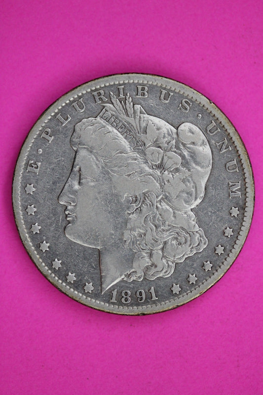 1891 CC Morgan Lady Liberty Silver Dollar Guaranteed Authentic & Genuine 1755