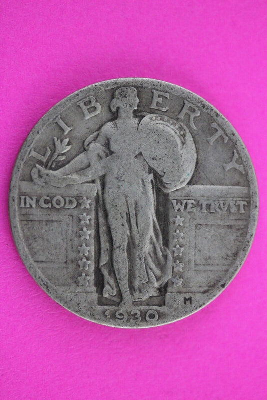 Full Date 1930 P Standing Liberty Silver Quarter You Get The Coin In Pic TOM 114