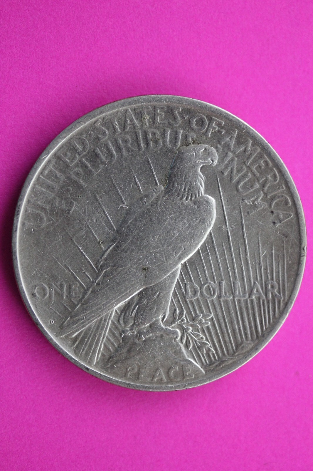 High Grade 1927 D Peace Silver Dollar LIberty Coin Guaranteed Authentic 0353N