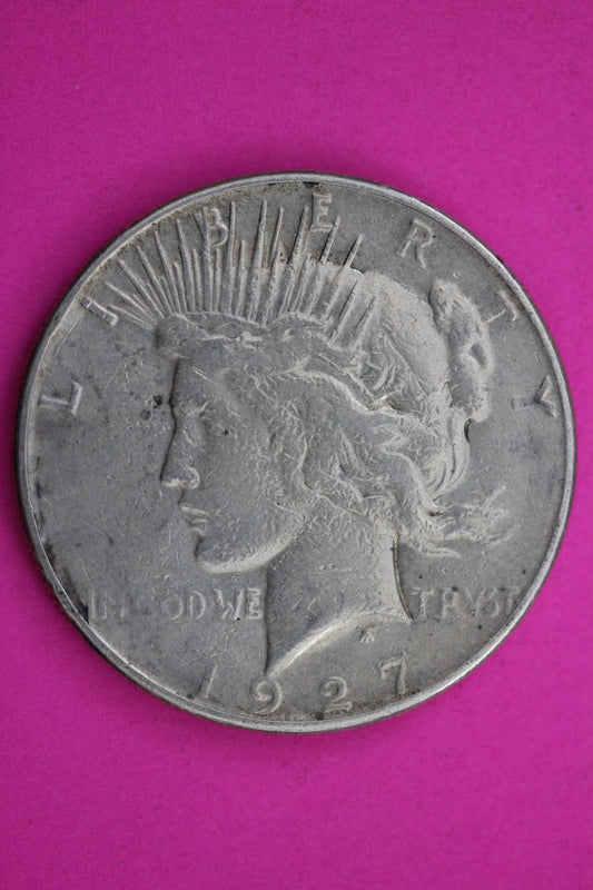1927 S Peace Liberty Silver Dollar Guaranteed Authentic & Genuine Coin 1639
