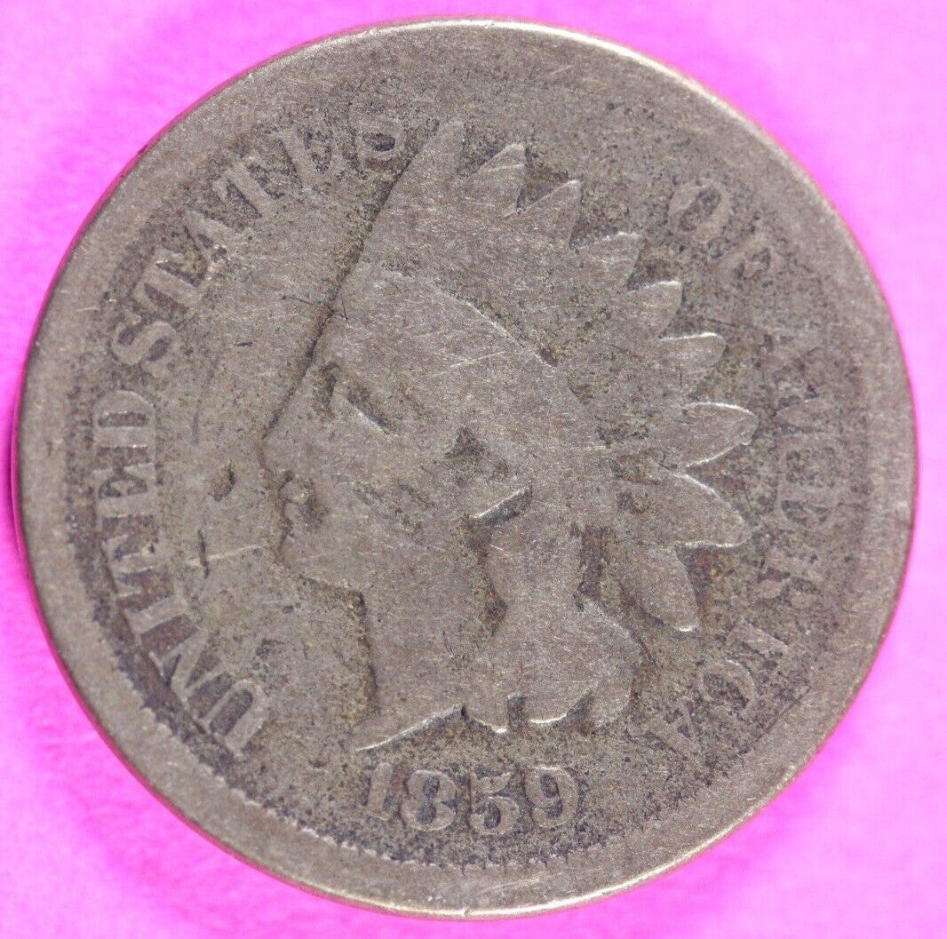 1859 Indian Head Cent Penny Early Type Exact Coin In Pictures Pictured 107
