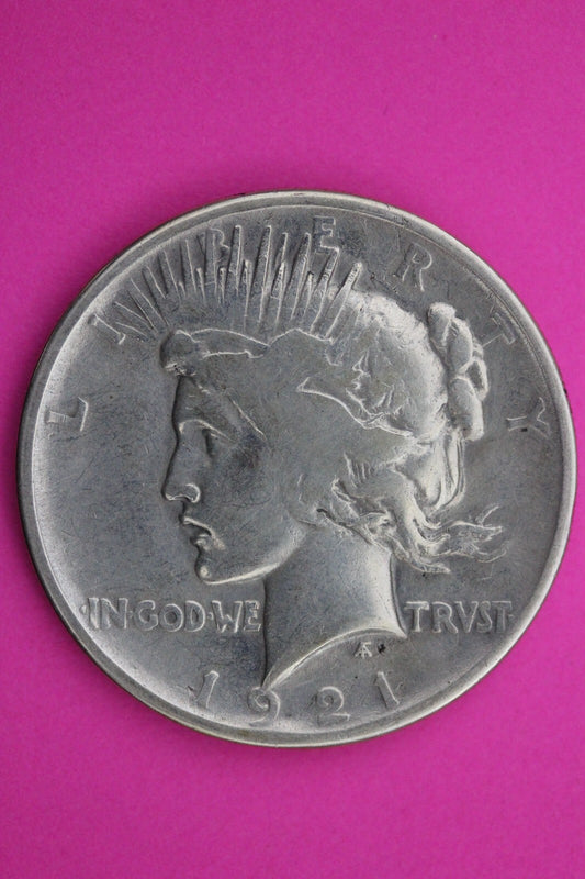 1921 P Liberty Peace Silver Dollar Rare Key Date Coin Guaranteed Authentic N0405
