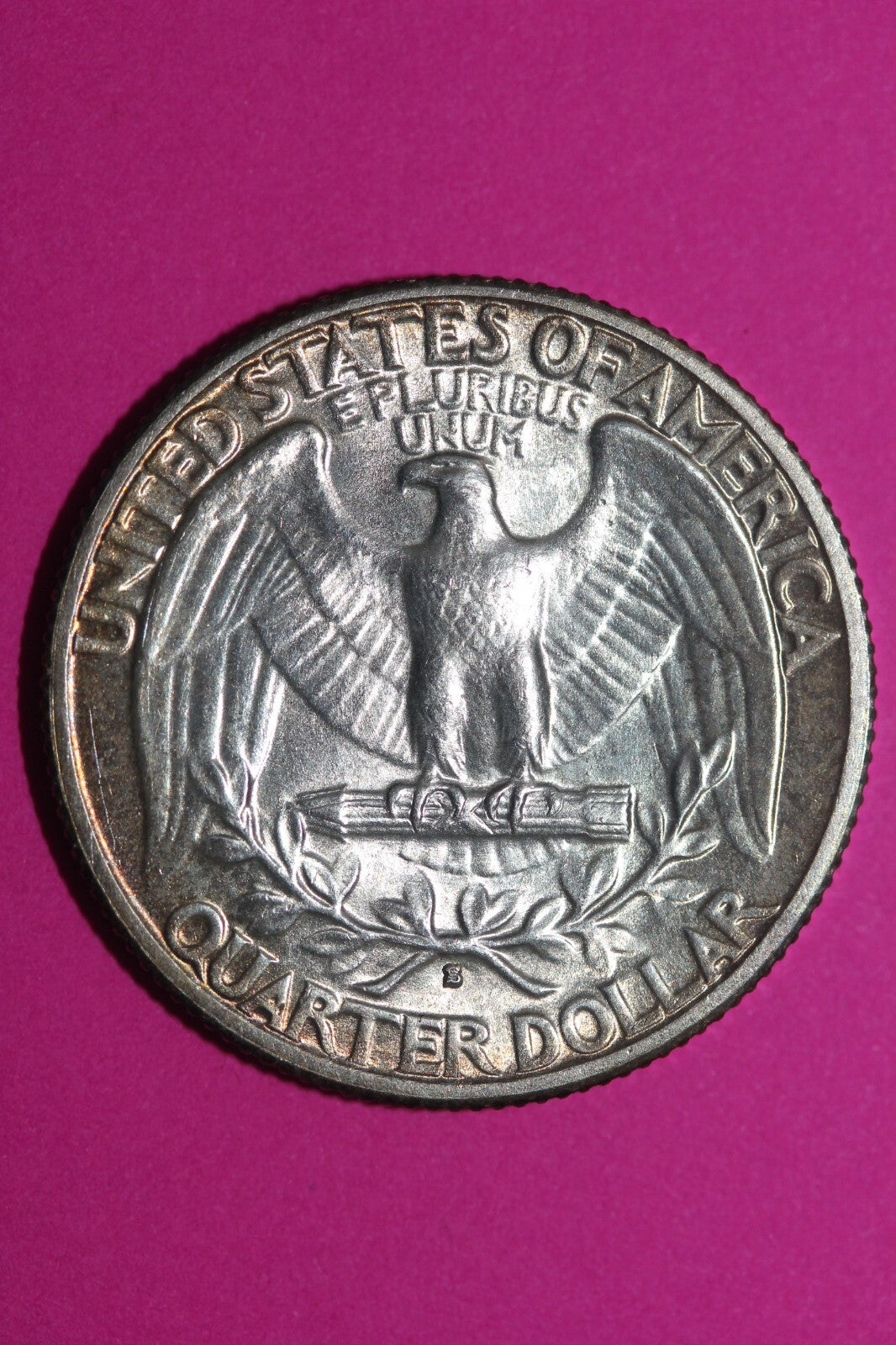 Toned 1935 S George Washington Silver Quarter Coin Guaranteed Authentic 1056