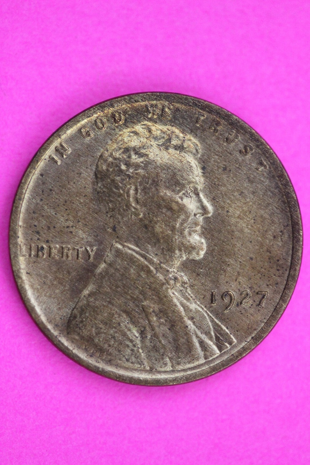 High Grade 1927 P R  Abraham  Lincoln Wheat Cent Guaranteed Authentic Coin 1079