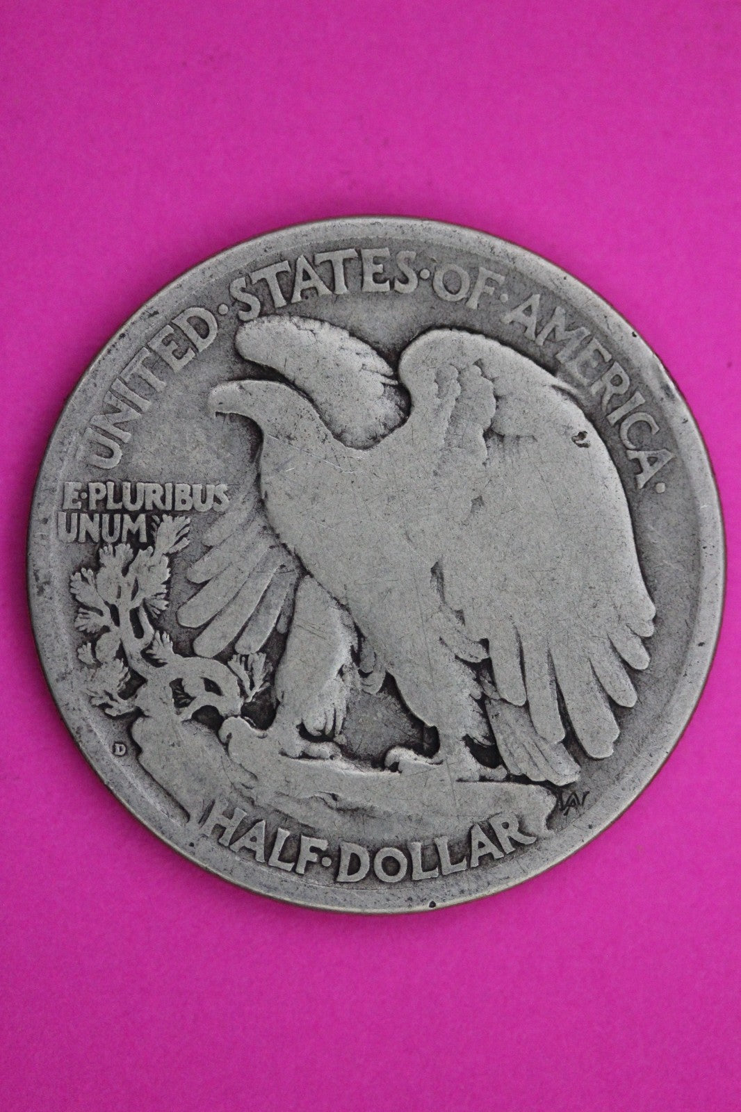 1919 D Walking Liberty Silver Half Dollar Guaranteed Authentic Genuine Coin 2277