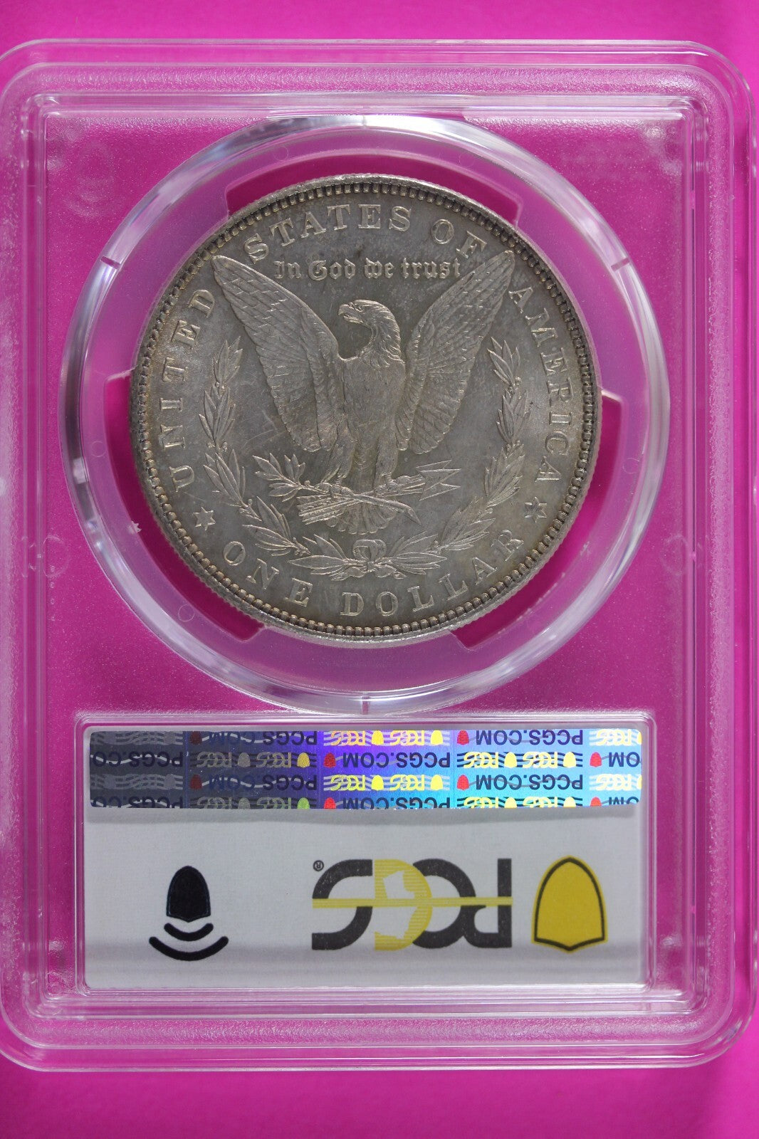 Toned 1887 P MS 62 Liberty Morgan Silver Dollar PCGS Certified Graded Slab 1077