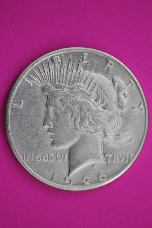 1926 S Peace Silver Dollar LIberty Coin Guaranteed Genuine American Seller 1988