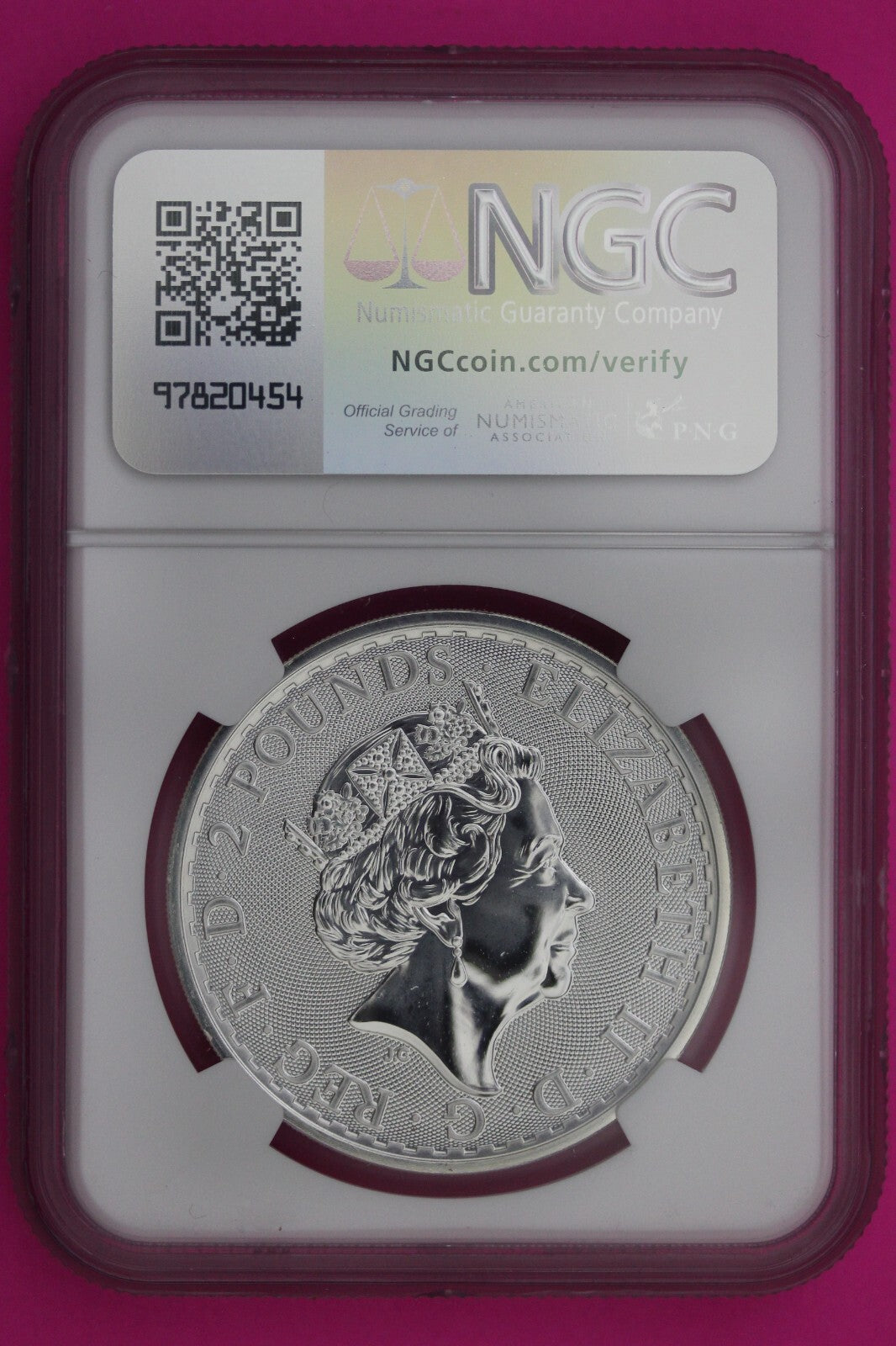 2017 MS 69 Great Britain £2 Britannia 20th Anniversary Privy NGC Graded Slab 882