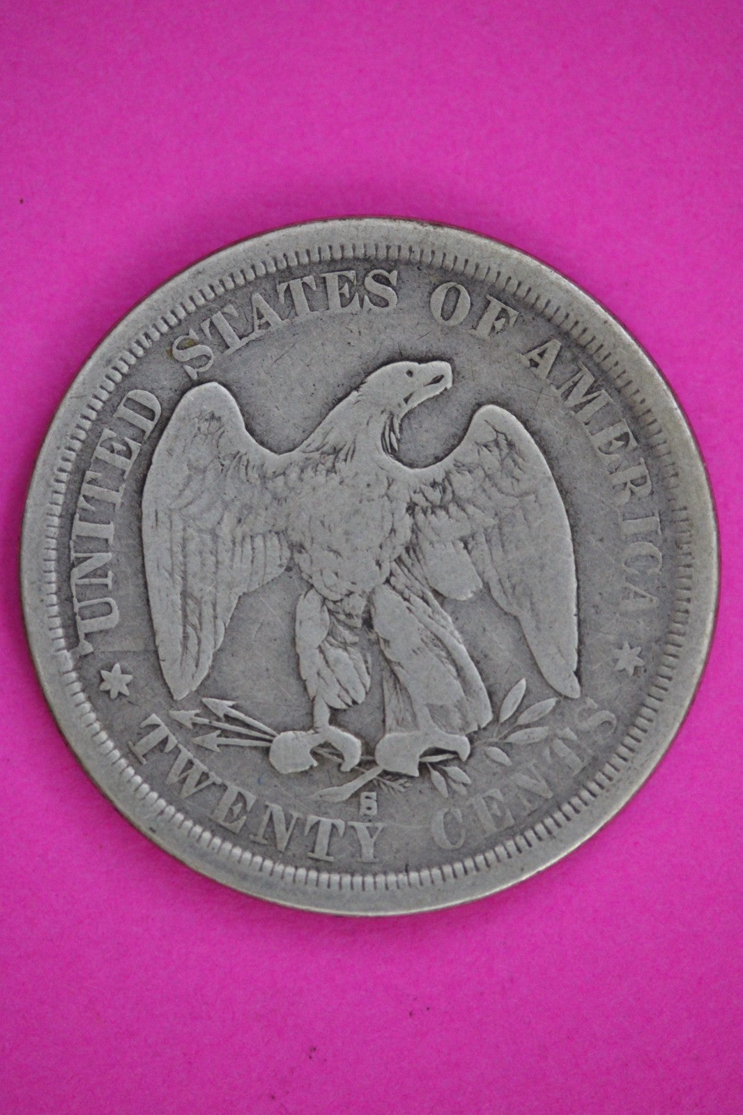 1875 S 20 Twenty Cent Silver Coin Guaranteed Authentic & Genuine USA Seller 2835