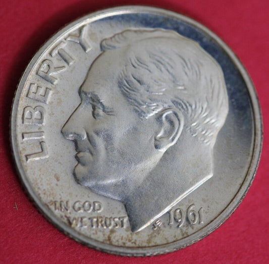 1961 Silver Proof Roosevelt Dime Exact Coin Shown Fast Shipping OCE 07