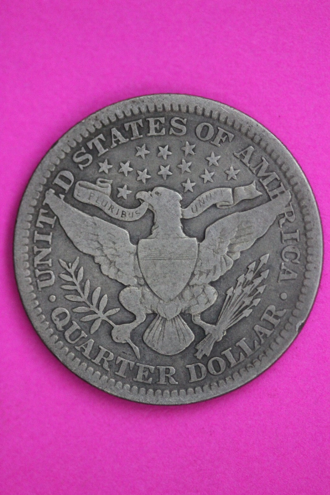 1912 P Barber Liberty Silver Quarter Guaranteed Authentic & Genuine Coin 0598N