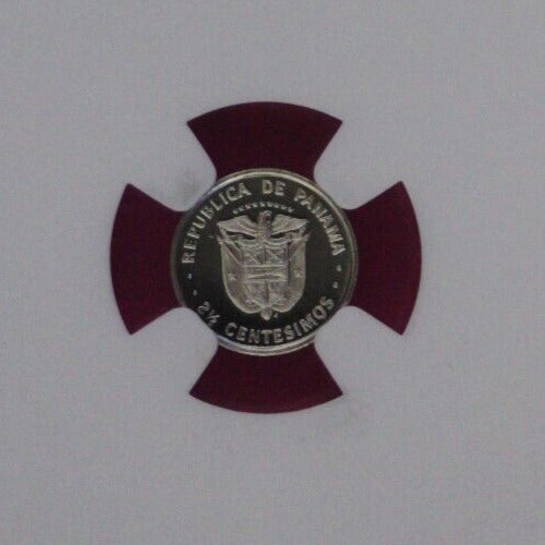 1975 Panama PF 69 Ultra Cameo Proof 2.5 Centesimos Coin NGC Certified Slab 795