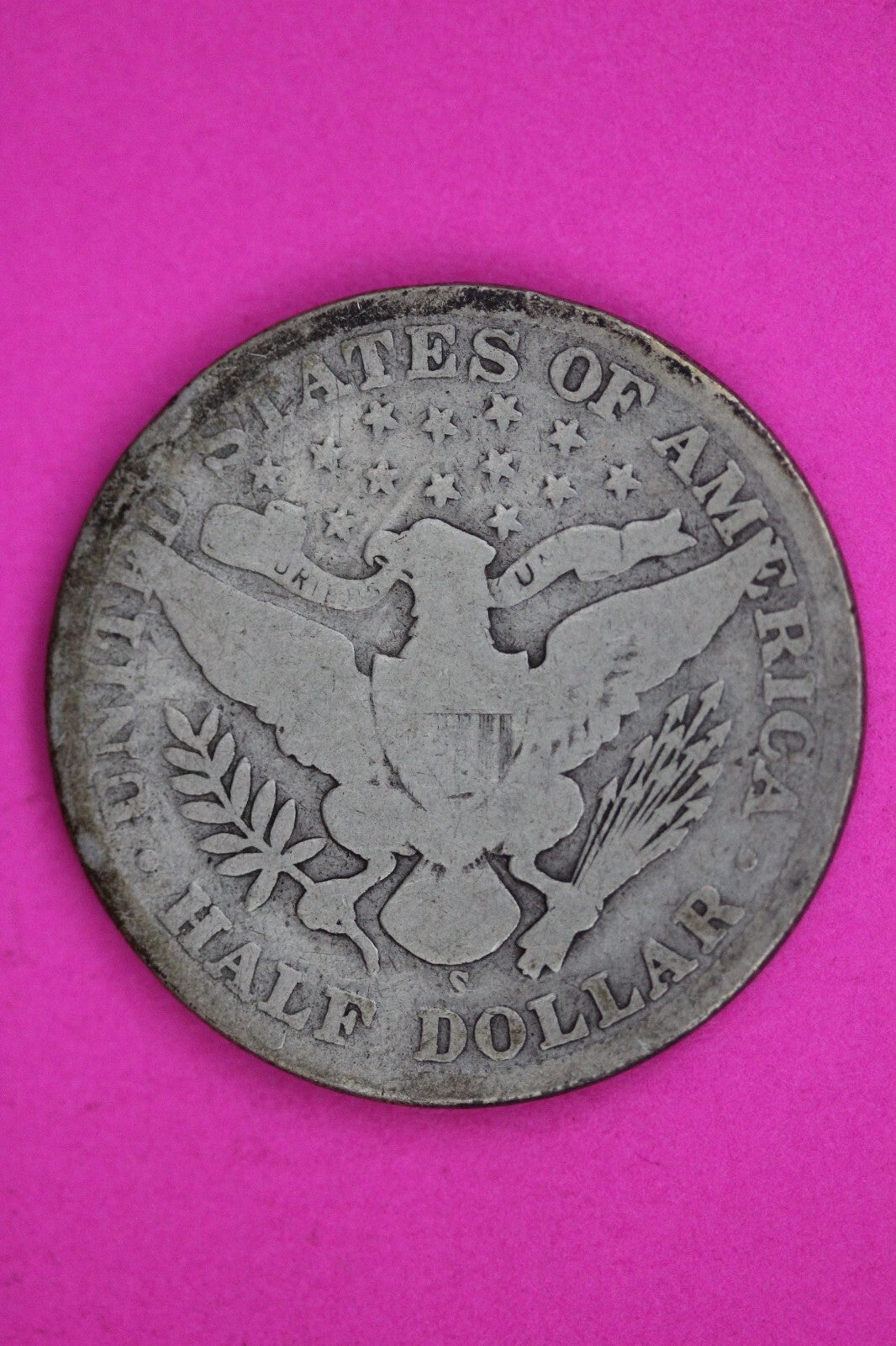 1909 Inverted S Barber Liberty Half Dollar Silver Coin Guaranteed Authentic 1490