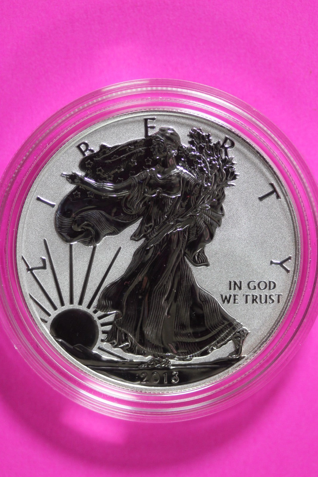 2013 W Reverse Proof Silver Eagle Coin 1 OZ .999 Fine Silver Mint Capsule C107