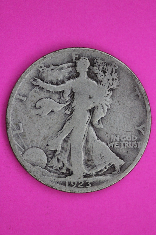 1923 S Walking Liberty Silver Half Dollar Guaranteed Authentic Genuine Coin 1165