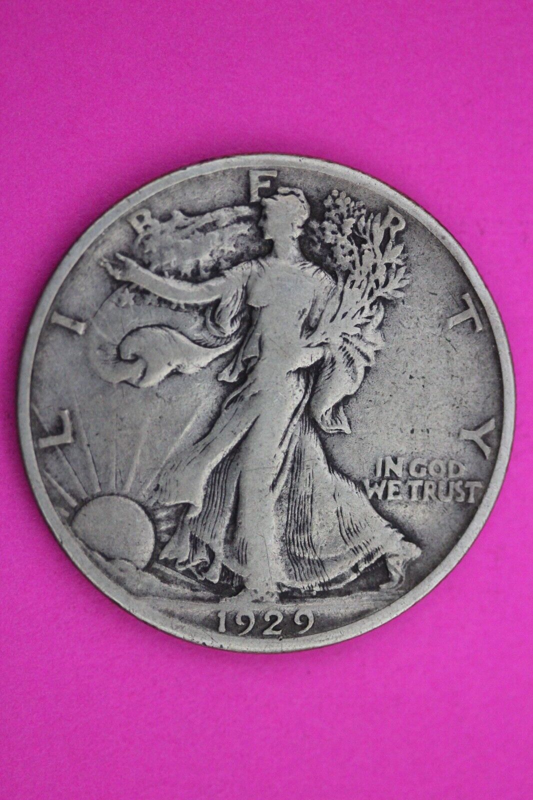1929 S Walking Liberty Half Dollar Scarce Semi Key Date Silver Walker Coin 0020