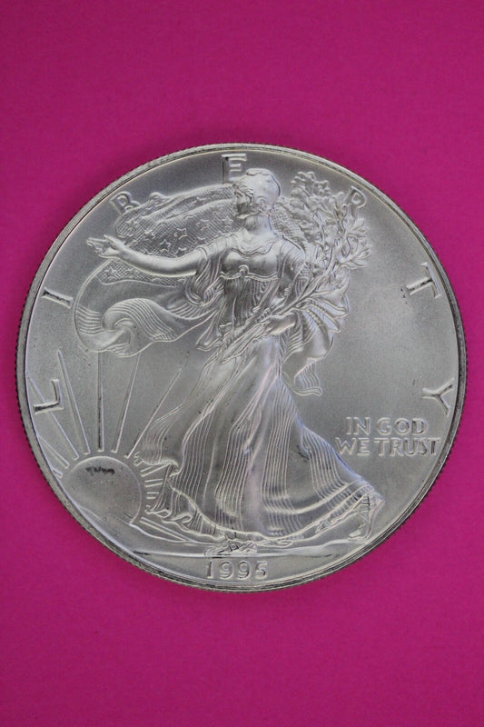 Key Date 1995 BU American Silver Eagle Key Date 1 Ounce 999 Exact Coin Shown 64