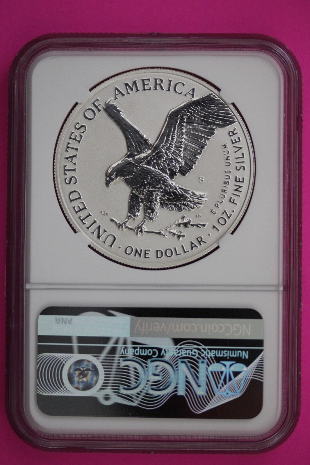 2021 S T2 Reverse Proof Silver Eagle PF 69 One Coin From Design Set NGC Slab 80