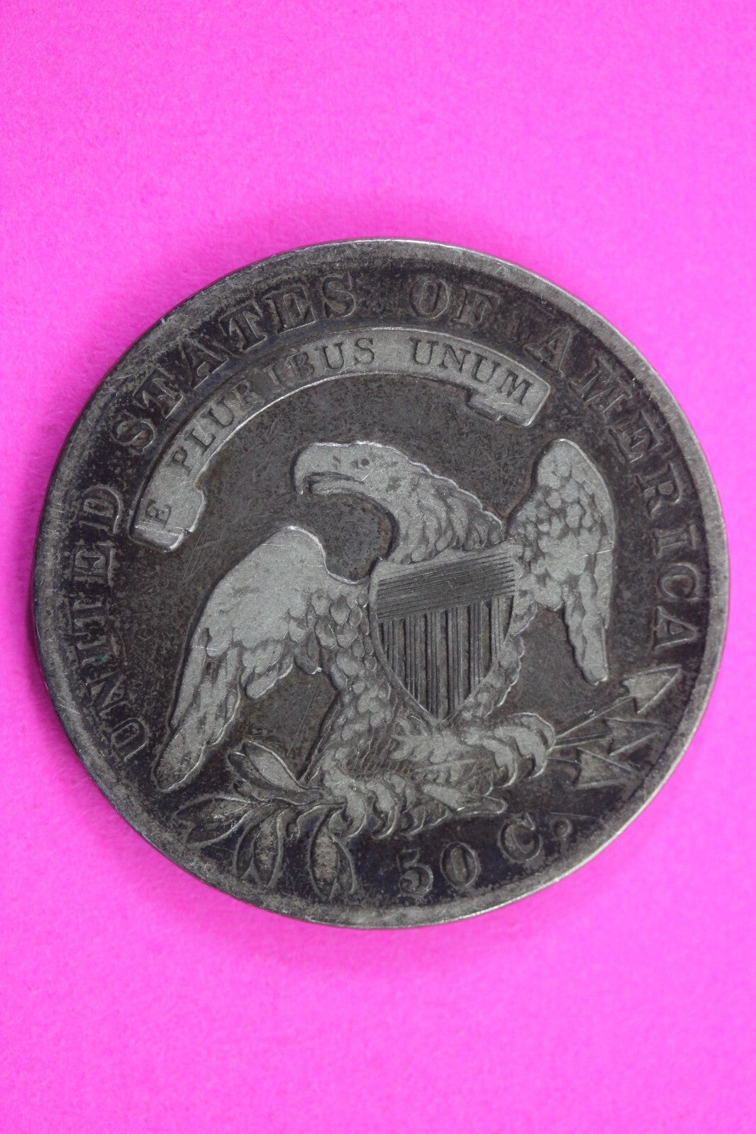 1836 Capped Bust Half Dollar Exact Coin In Pics Silver Rare Semi Key Date 04