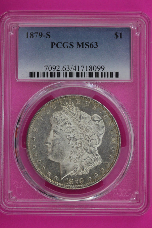 1879 S MS 63 Liberty Morgan Silver Dollar PCGS Certified Graded Authentic 1144