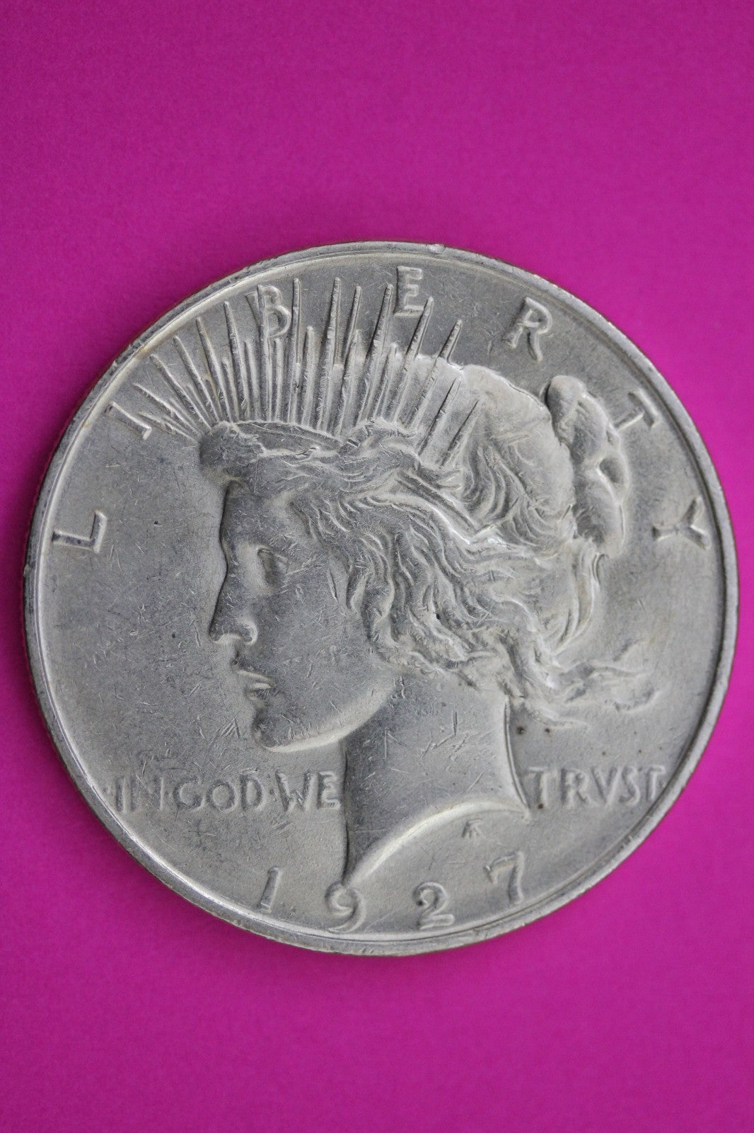 1927 D Peace Silver Dollar LIberty Coin Guaranteed Genuine American Seller 2017