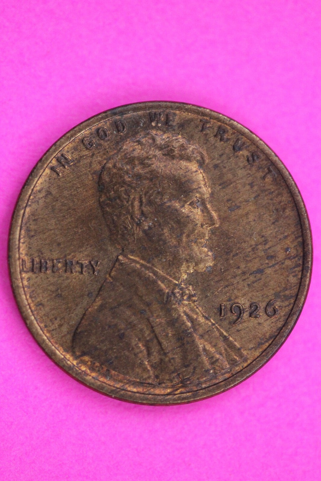 High Grade 1926 P  Abraham  Lincoln Wheat Cent Guaranteed Authentic Coin 1074