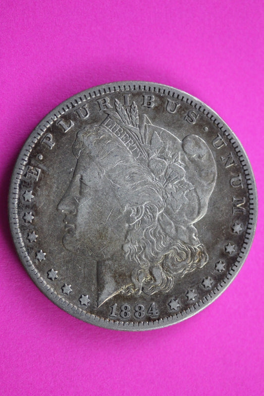1884 S Morgan Lady Liberty Rare Date Silver Dollar Guaranteed Authentic 0228N