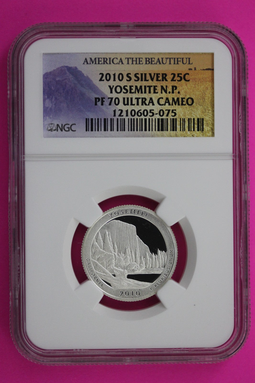 2010 S PF 70 Silver Quarter Yosemite Park ATB NGC Graded Certified Slab 497