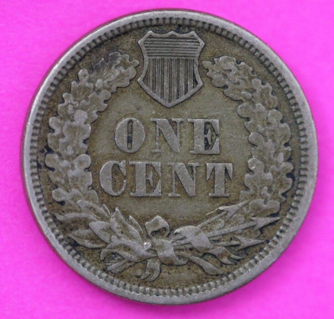 High Grade 1863 Copper Nickel Indian Head Cent Penny Scarce Semi Key Date 02