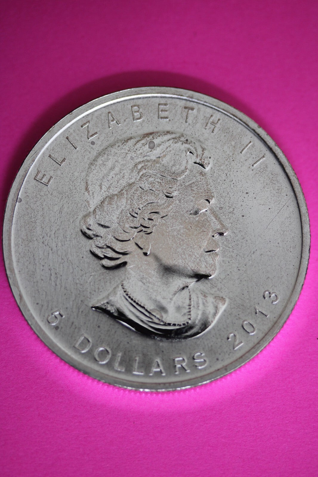 Gem BU 2013 Canada $5 Dollars 1 Ounce Silver Maple Leaf Same Coin In Pics CAF17