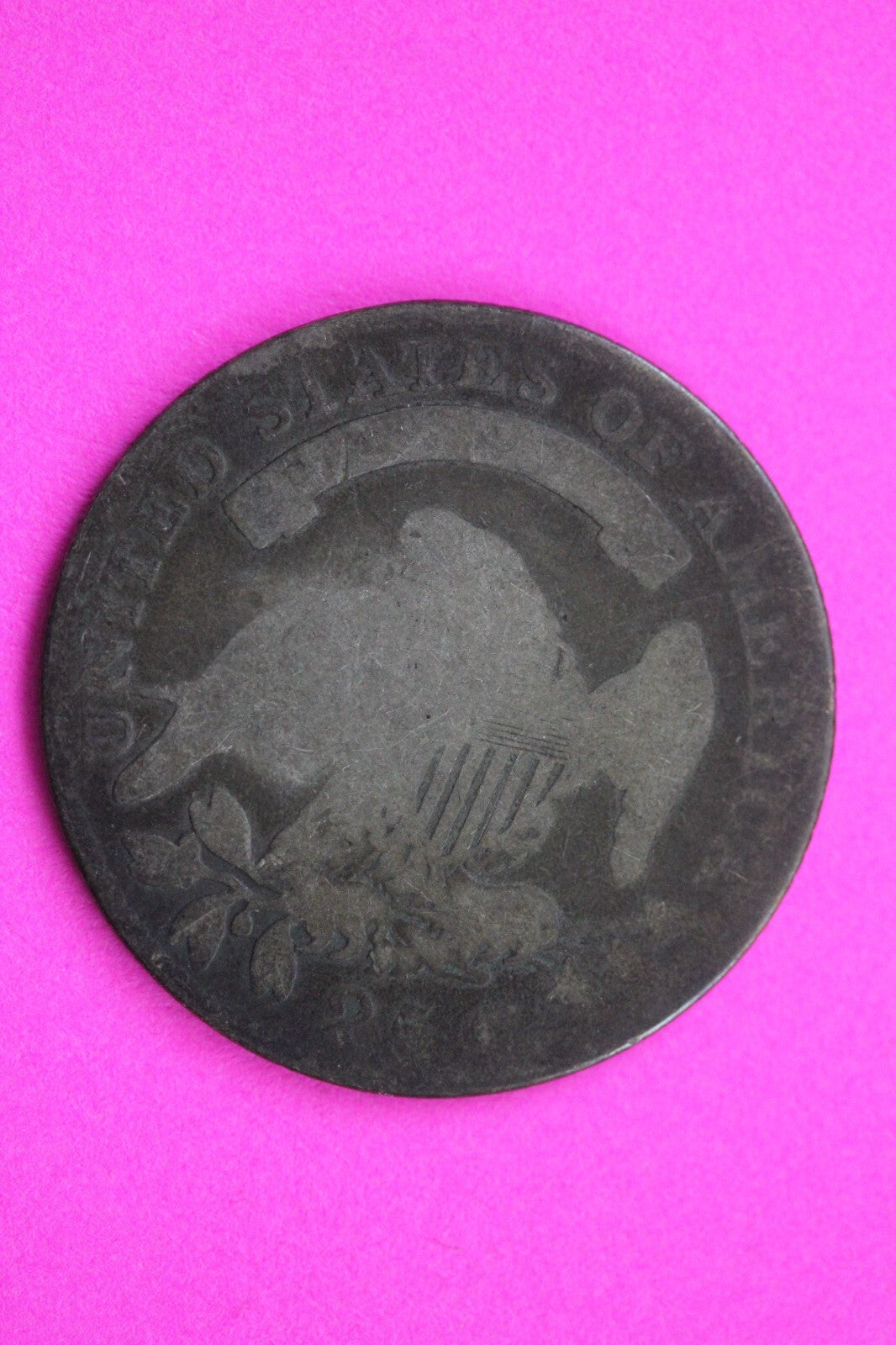 1818/5 Capped Bust Quarter Lady Liberty Silver Key Date Coin Authentic 0875N