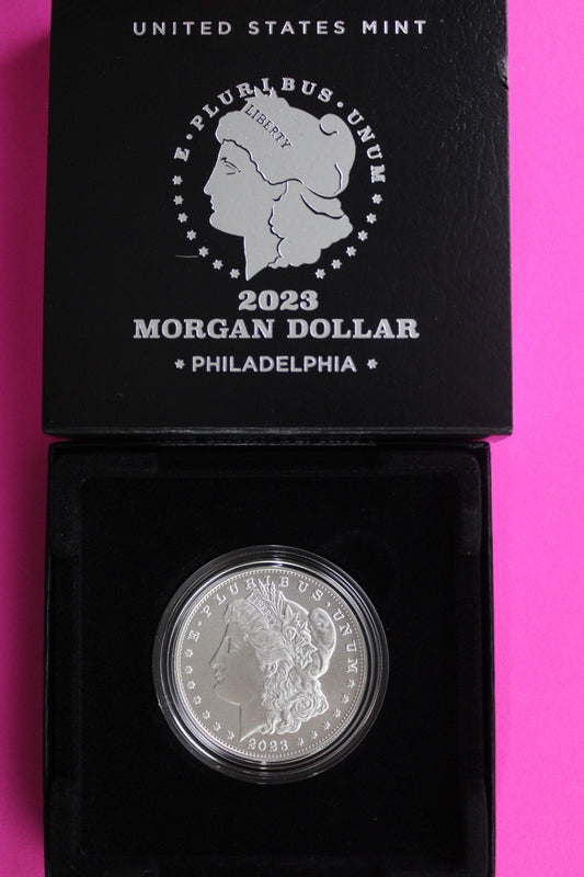 Gem Brilliant Uncirculated 2023 P Morgan Silver Dollar .999 Mint Box COA 6134