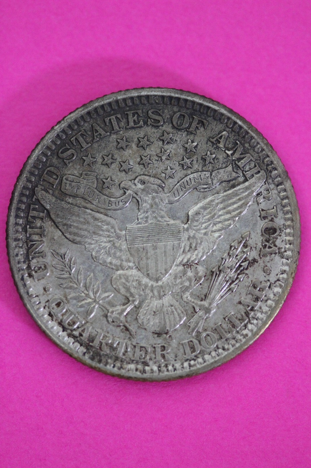 High Grade 1908 O Barber Liberty Silver Quarter Scarce Semi Key Date Coin 36