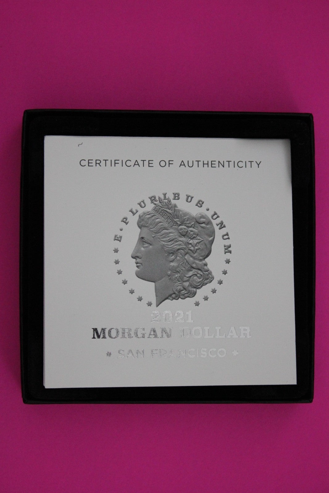 Gem Brilliant Uncirculated 2021 S Morgan Silver Dollar .999 Mint Box COA 6102