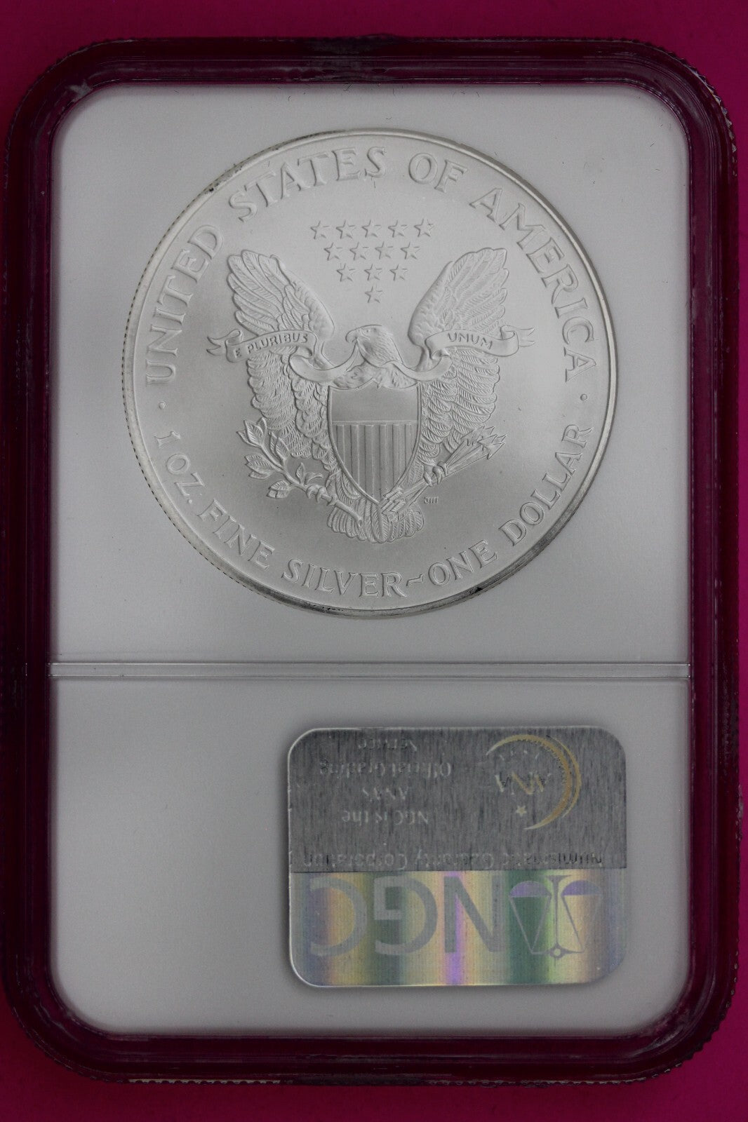 2000 MS 69 Silver Eagle Coin 1 OZ .999 NGC Graded Certified Authentic Slab 490