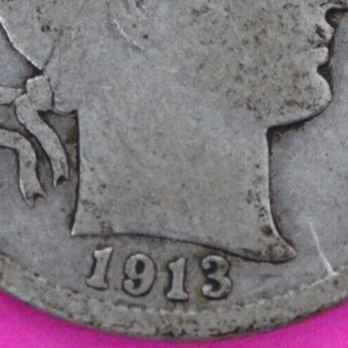 1913 P Barber Liberty Dime Scarce Semi Key Date Silver Coin Philadelphia Mint 38