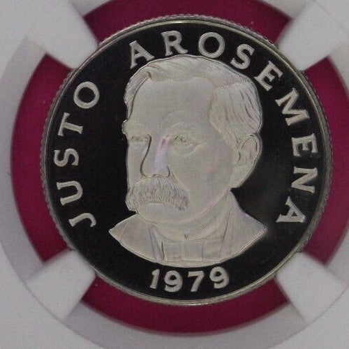 Top Pop 1977 Panama PF 70 Ultra Cameo Proof 25 Centesimos NGC Graded Slab 844