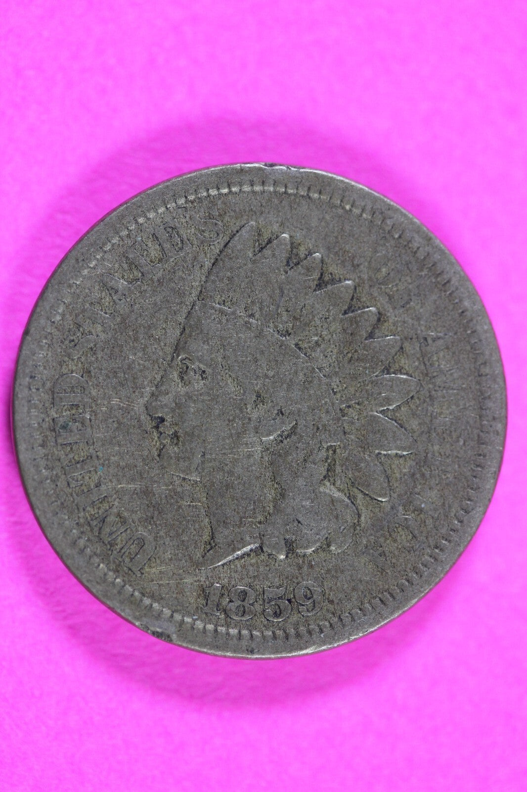 1859 Copper Nickel Indian Head Cent Penny Rare Type Coin Exact Coin Pictured 243