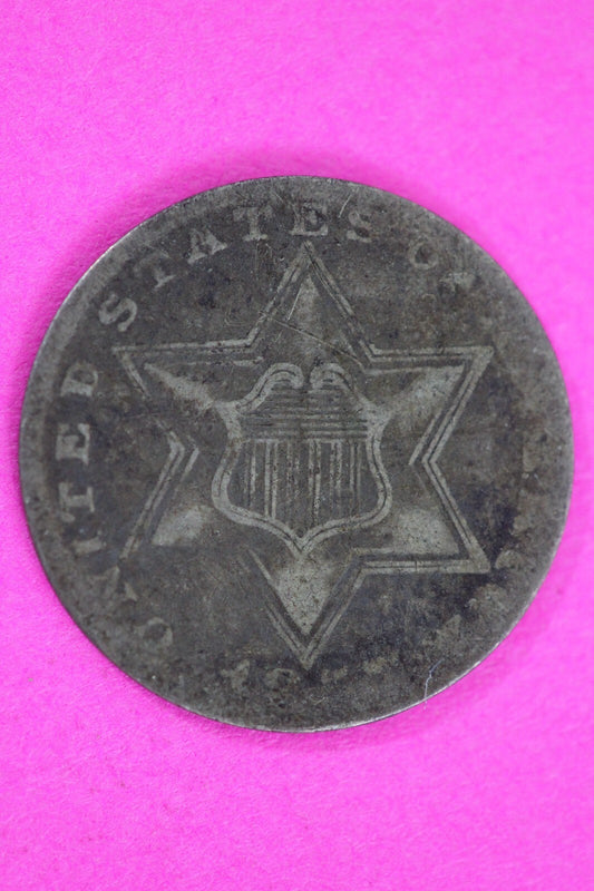 1857 Trime 3 Three Cent Silver Dime Exact Coin Shown In Pics Semi Key Date 92