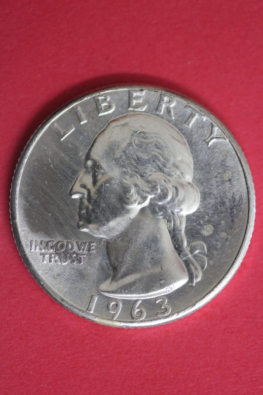 1963 Uncirculated Type B Reverse George Washington Quarter Exact Coin OCE 125