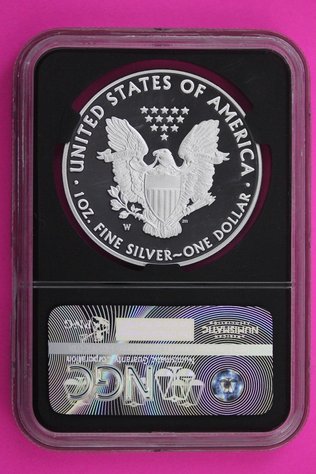 2016 W PF 70 Proof DCAM Silver American Eagle Lettered Edge NGC Mercanti Sig 507