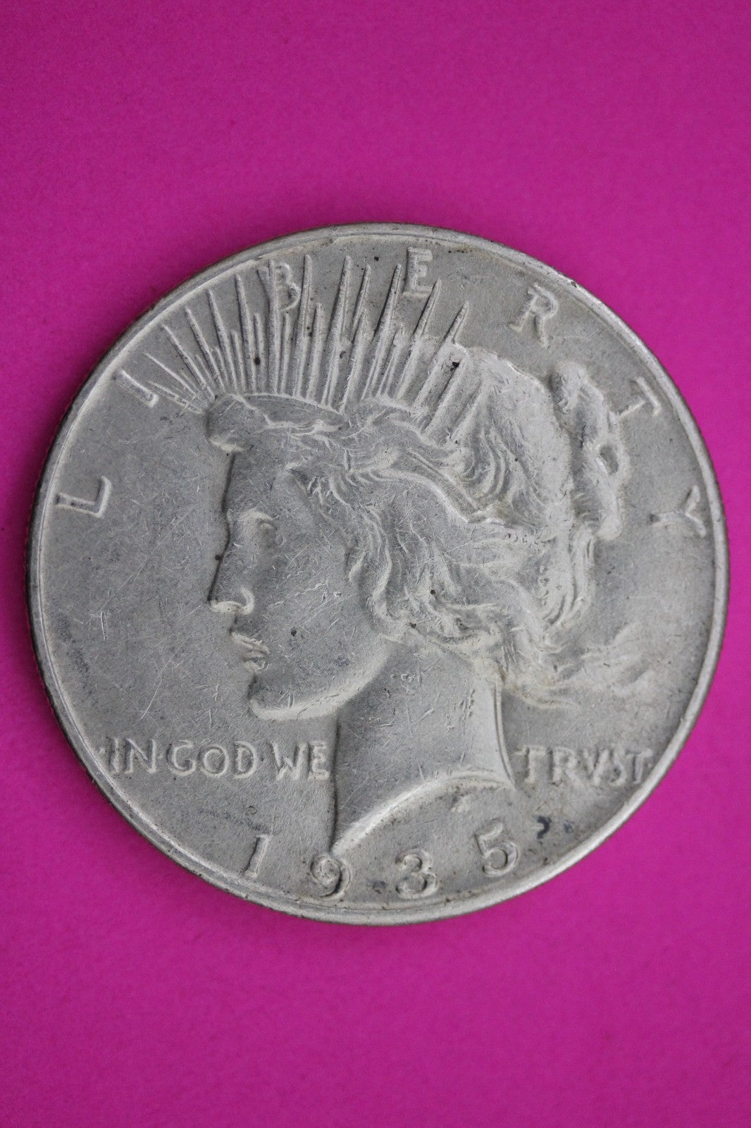 1935 P Peace Silver Dollar LIberty Coin Guaranteed Authentic U.S.A. Seller 1947