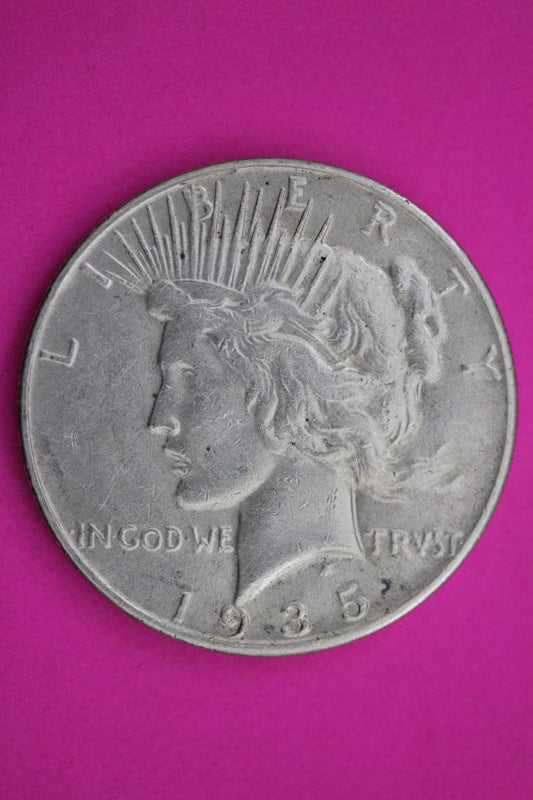 1935 P Peace Silver Dollar LIberty Coin Guaranteed Authentic U.S.A. Seller 1947