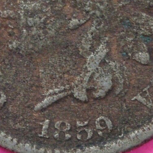 1859 Copper Nickel Indian Head Cent Penny Exact Early Type Coin Pictured 153