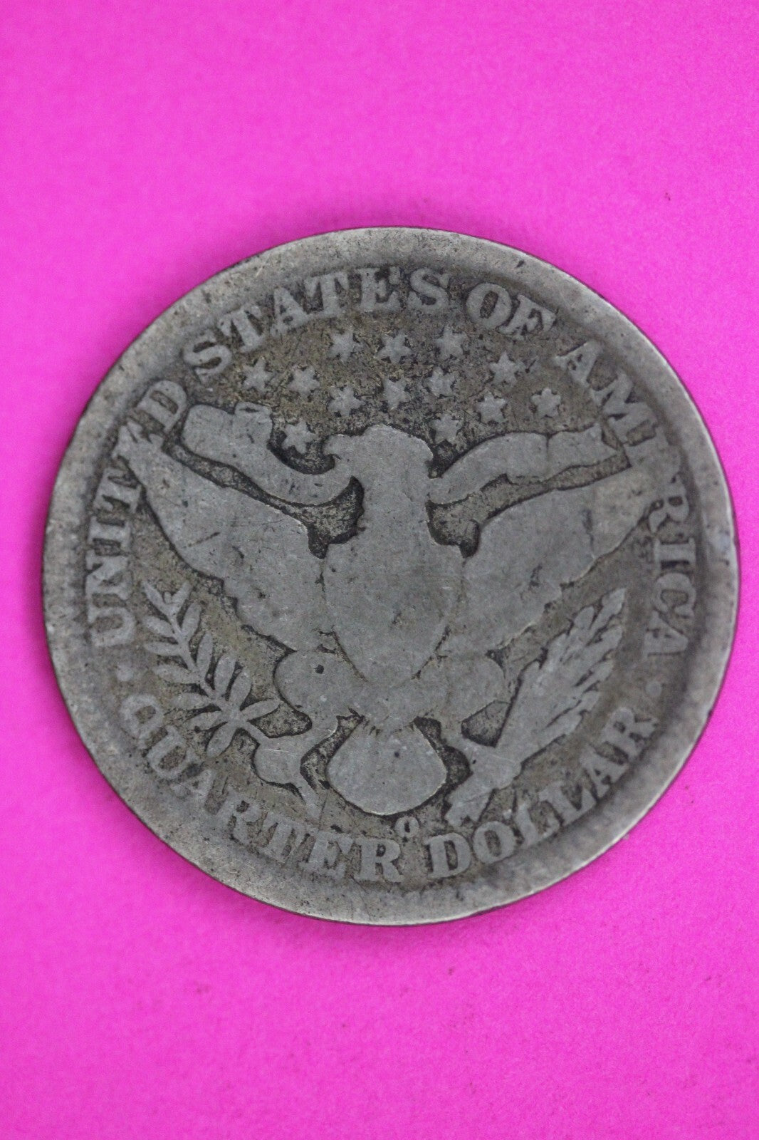 1909 O Barber Liberty Silver Quarter Guaranteed Authentic & Genuine Coin 1454