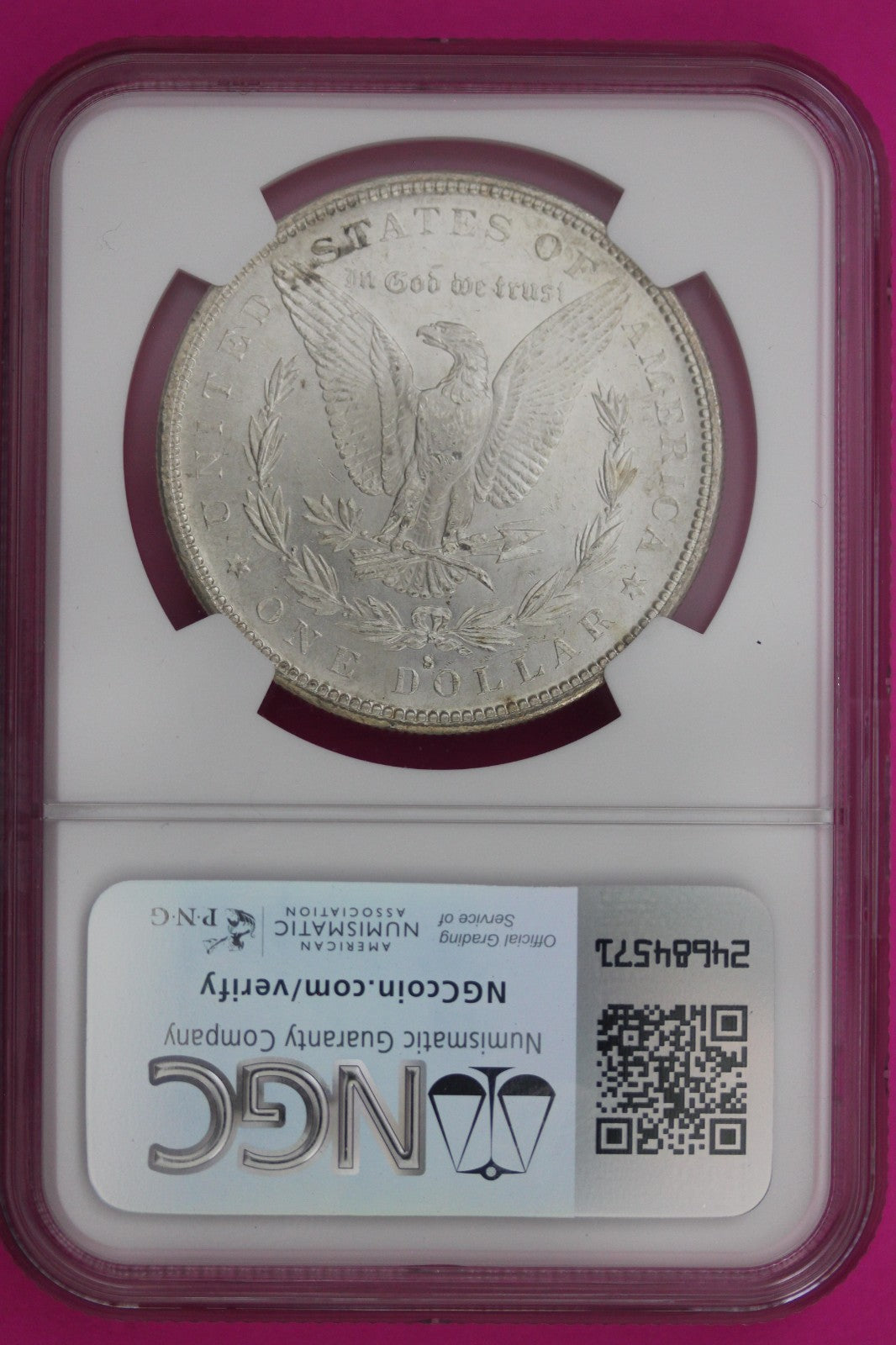 1882 S MS 63 Liberty Morgan Silver Dollar NGC Certified Graded Authentic 1241