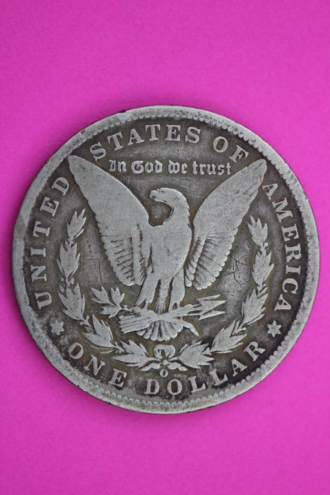 1893 O Morgan Lady Liberty Graffitti Authentic Semi Key Date Silver Dollar 0158N