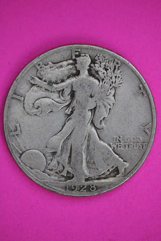 1928 S Walking Liberty Half Dollar Silver Guaranteed Authentic Genuine Coin 2946