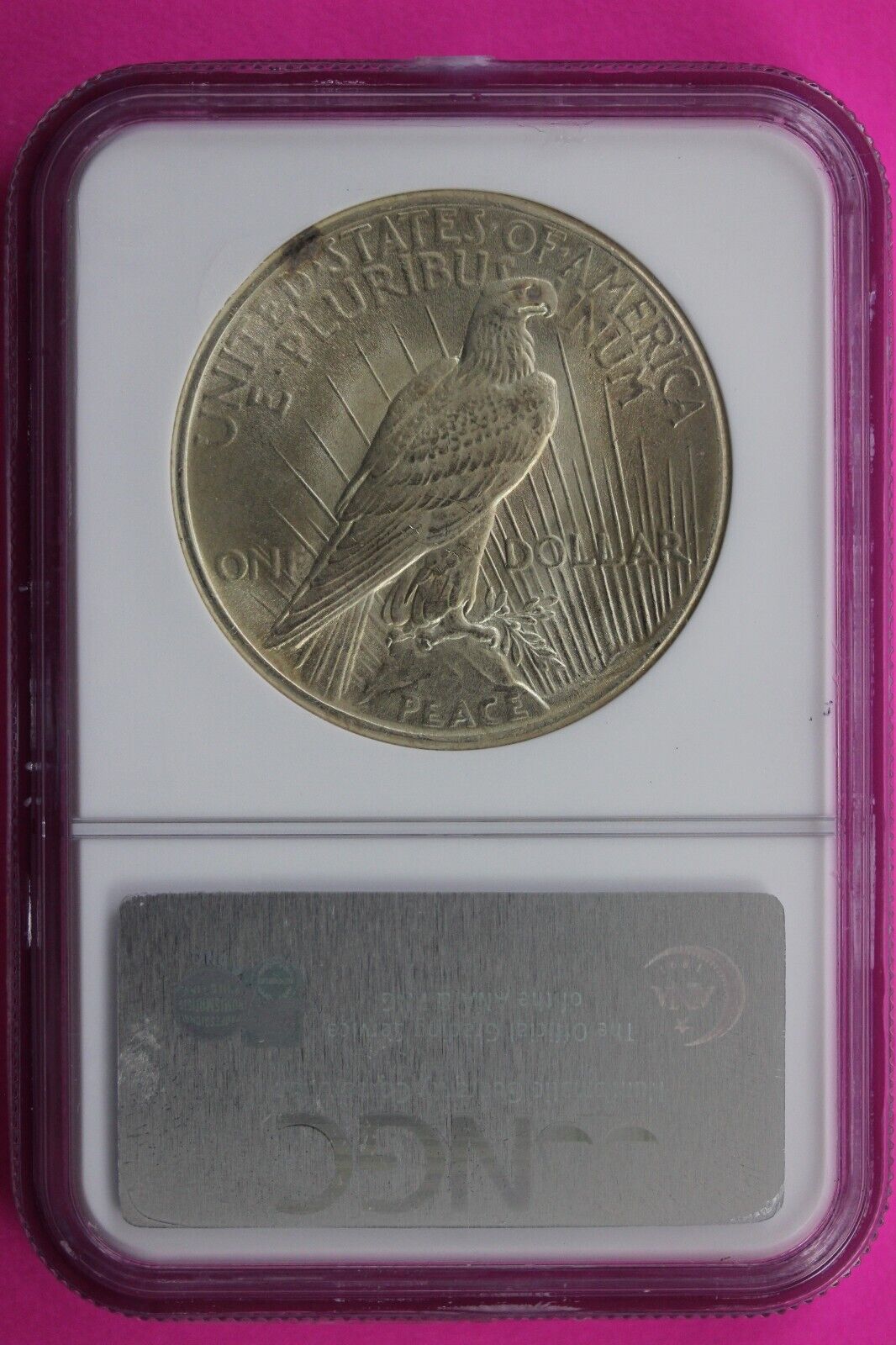 1925 P MS 65 Liberty Peace Silver Dollar NGC Certified Authentic Graded Slab 707