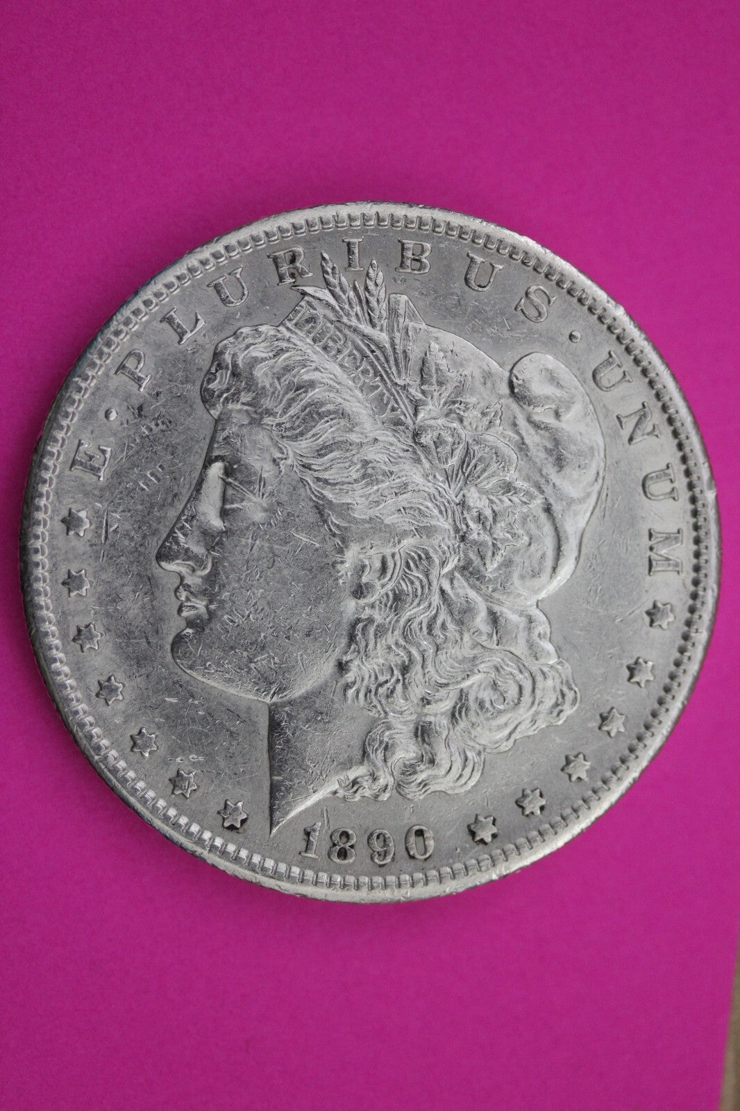 High Grade 1890 S Morgan Lady Liberty Rare Date Silver Dollar Authentic 0196N